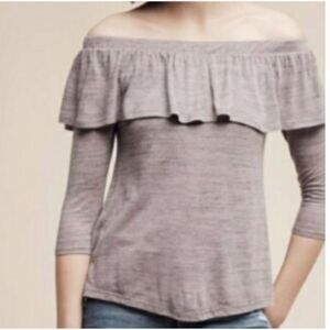 Anthropologie Dolan Off-The-Shoulder Ruffle Top Size XS Petite
